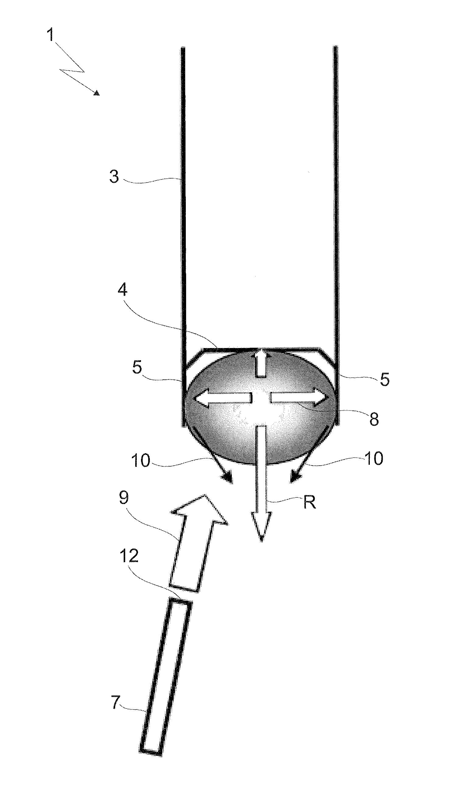 Apparatus for the sterilization of plastics material containers by means of medium-controlled electron beams