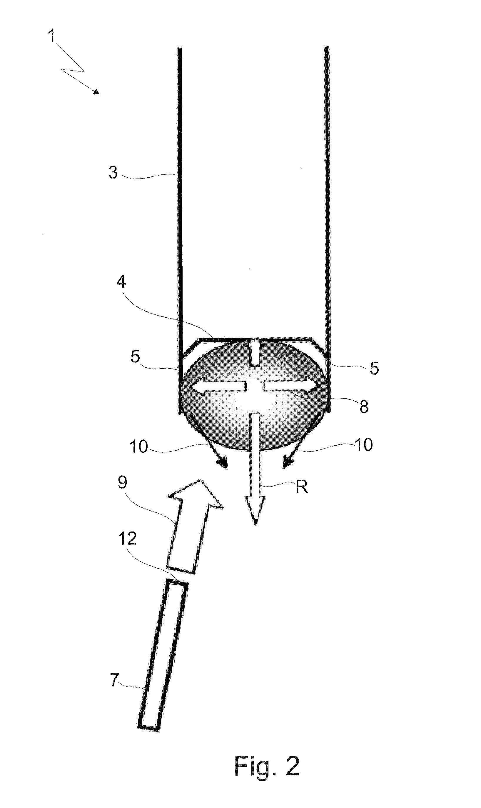 Apparatus for the sterilization of plastics material containers by means of medium-controlled electron beams