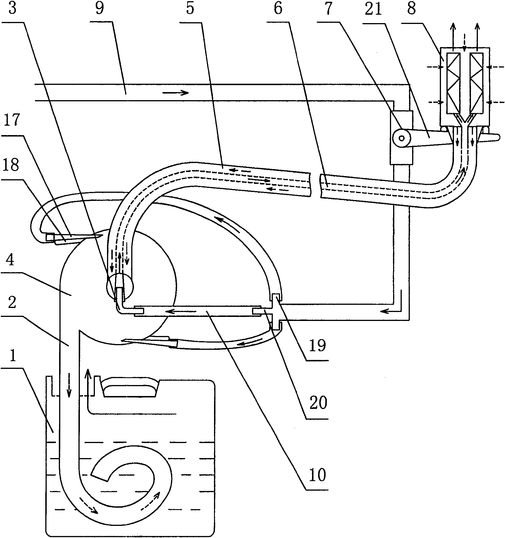 Pneumatic blackboard eraser