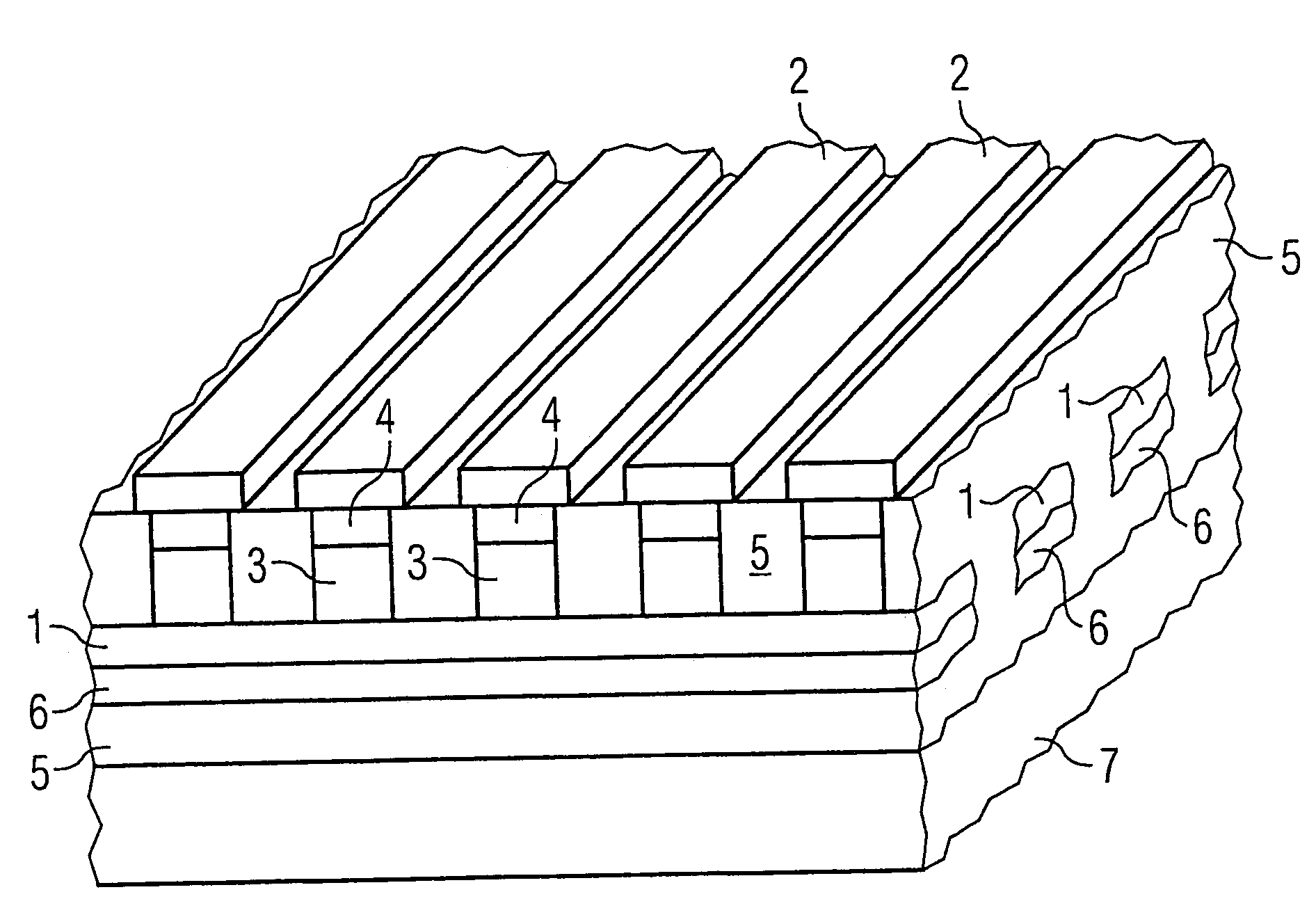 Semiconductor memory component in cross-point architecture