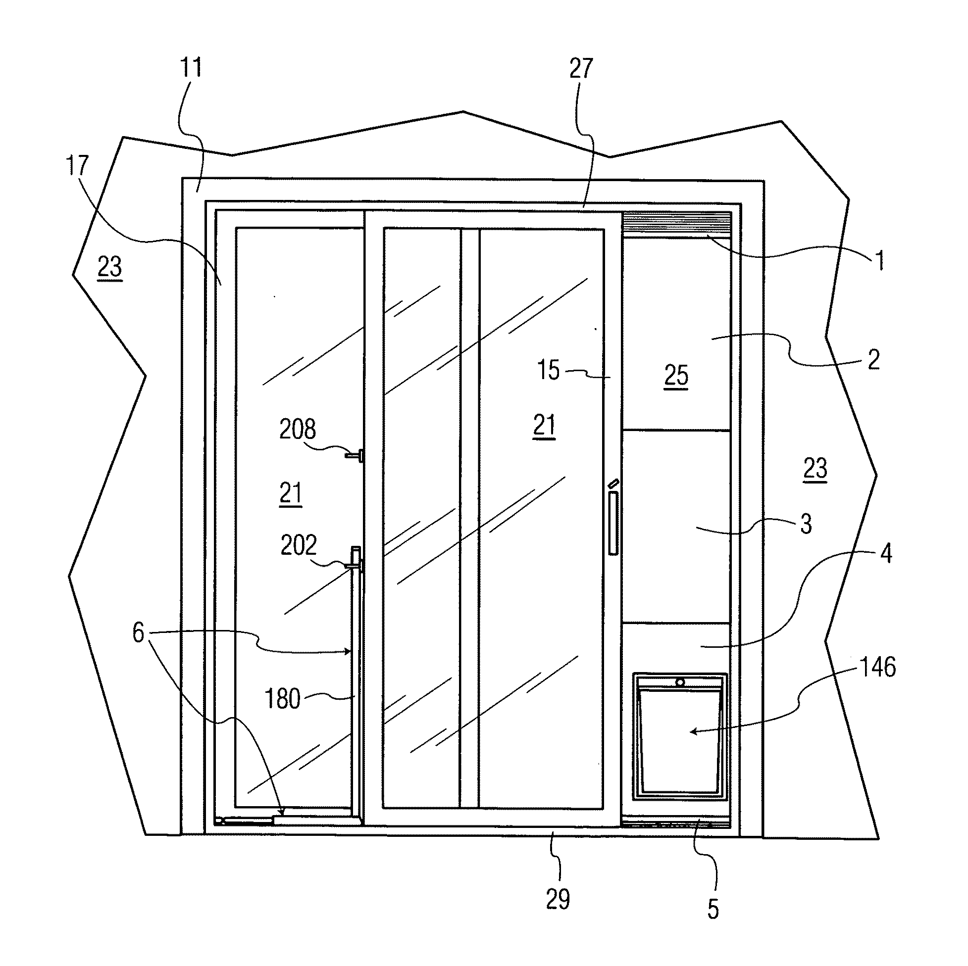 Pet door panel storm window