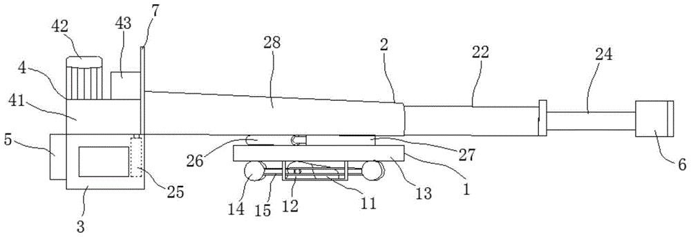 A metallurgical submerged arc furnace pusher