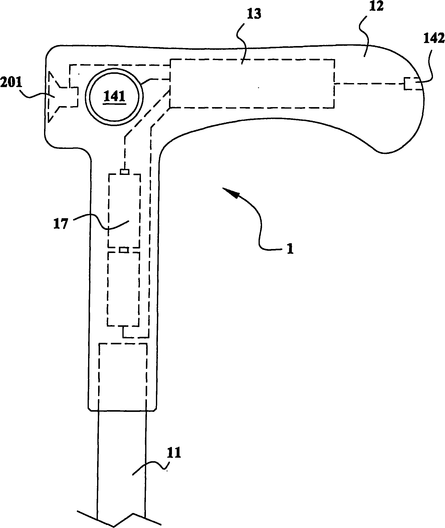 SOS electrommunication crutch