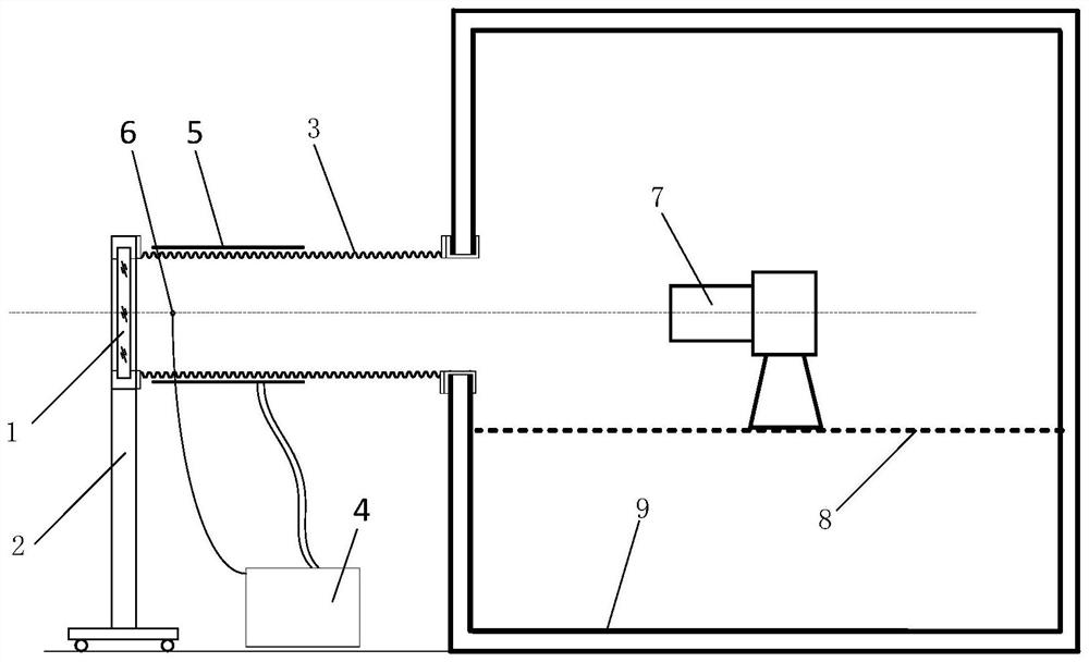 Temperature control device for optical glass window of temperature test box and using method