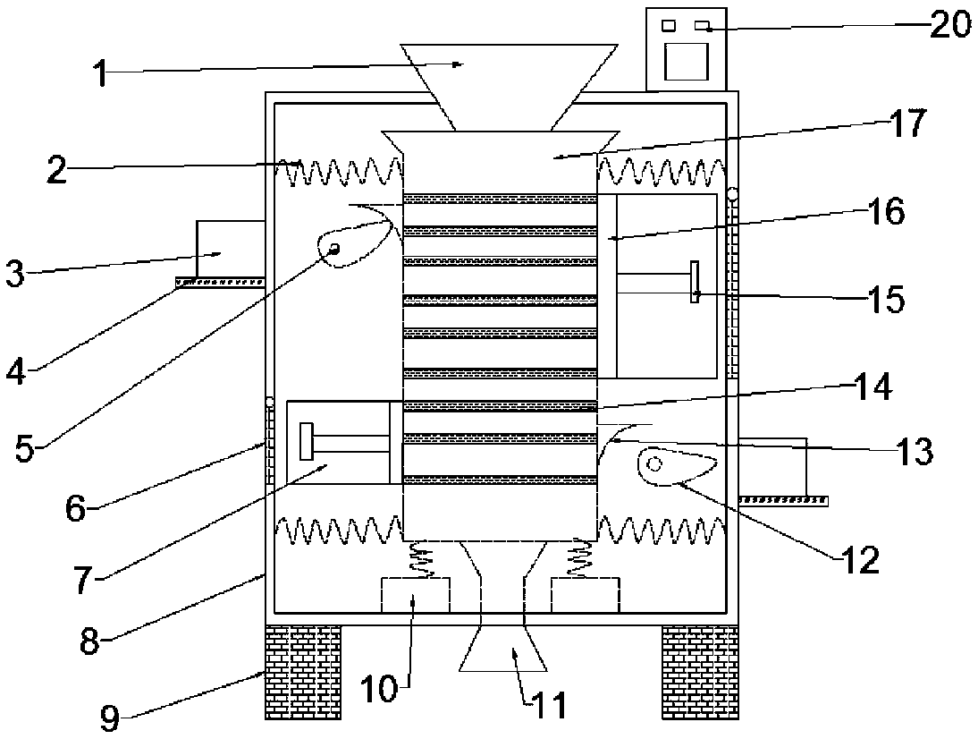 Cam vibration type chemical screening device