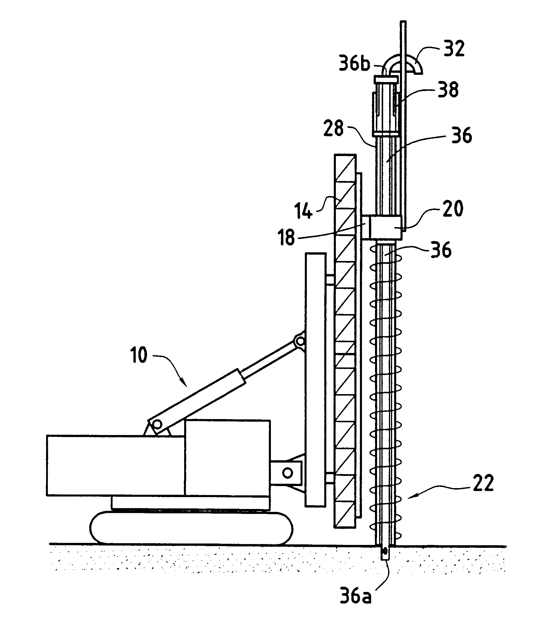 Machine for making bored piles