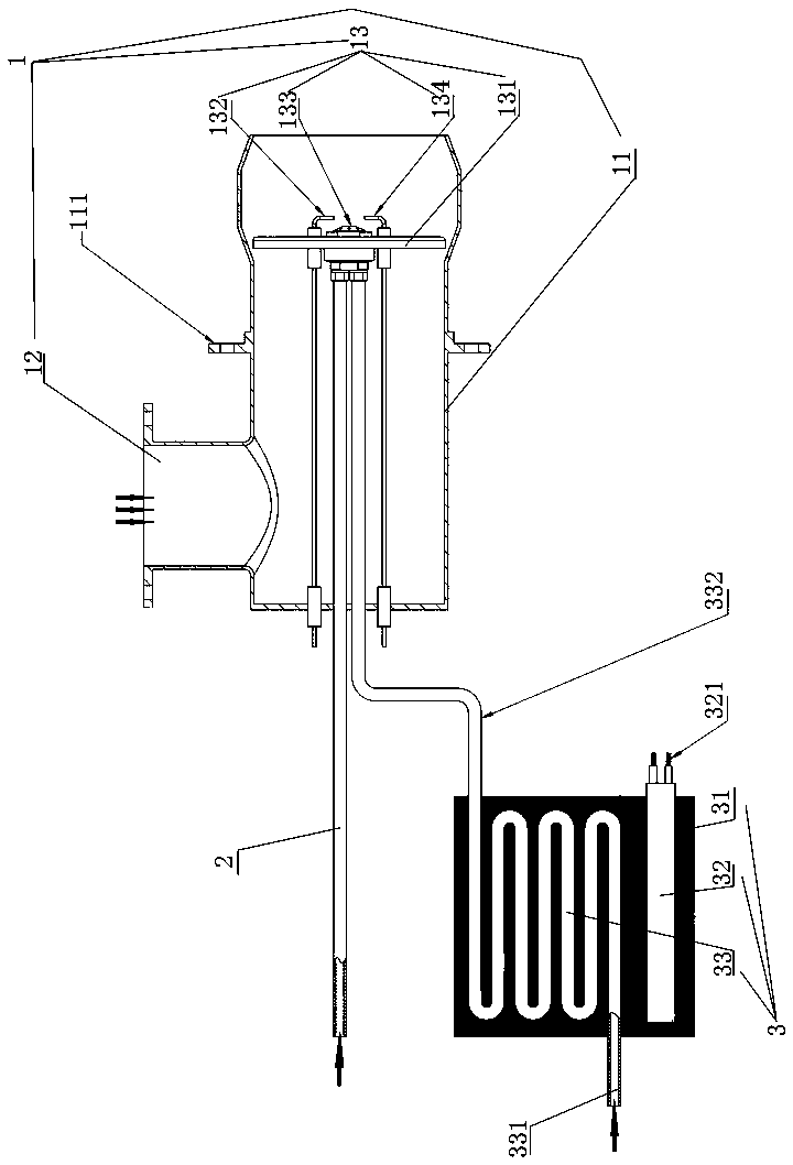 Alcohol-based liquid fuel dual-phase self-atomization industrial combustor