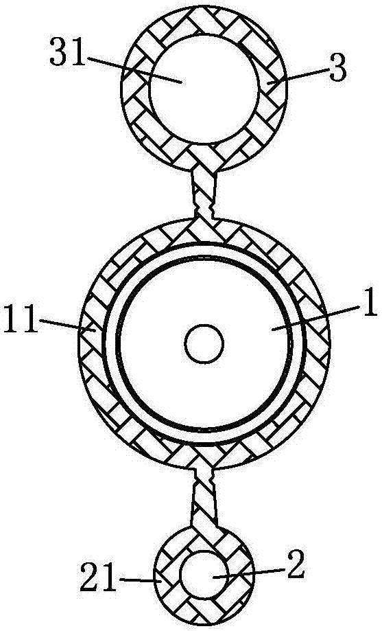 Pipe combined coaxial cable and manufacturing method thereof