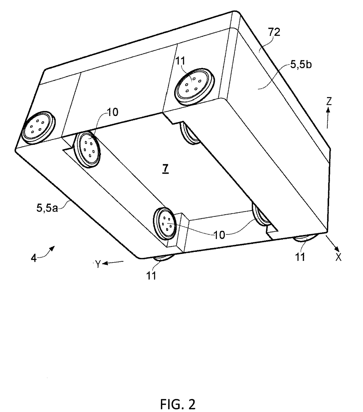 Robot for transporting storage bins