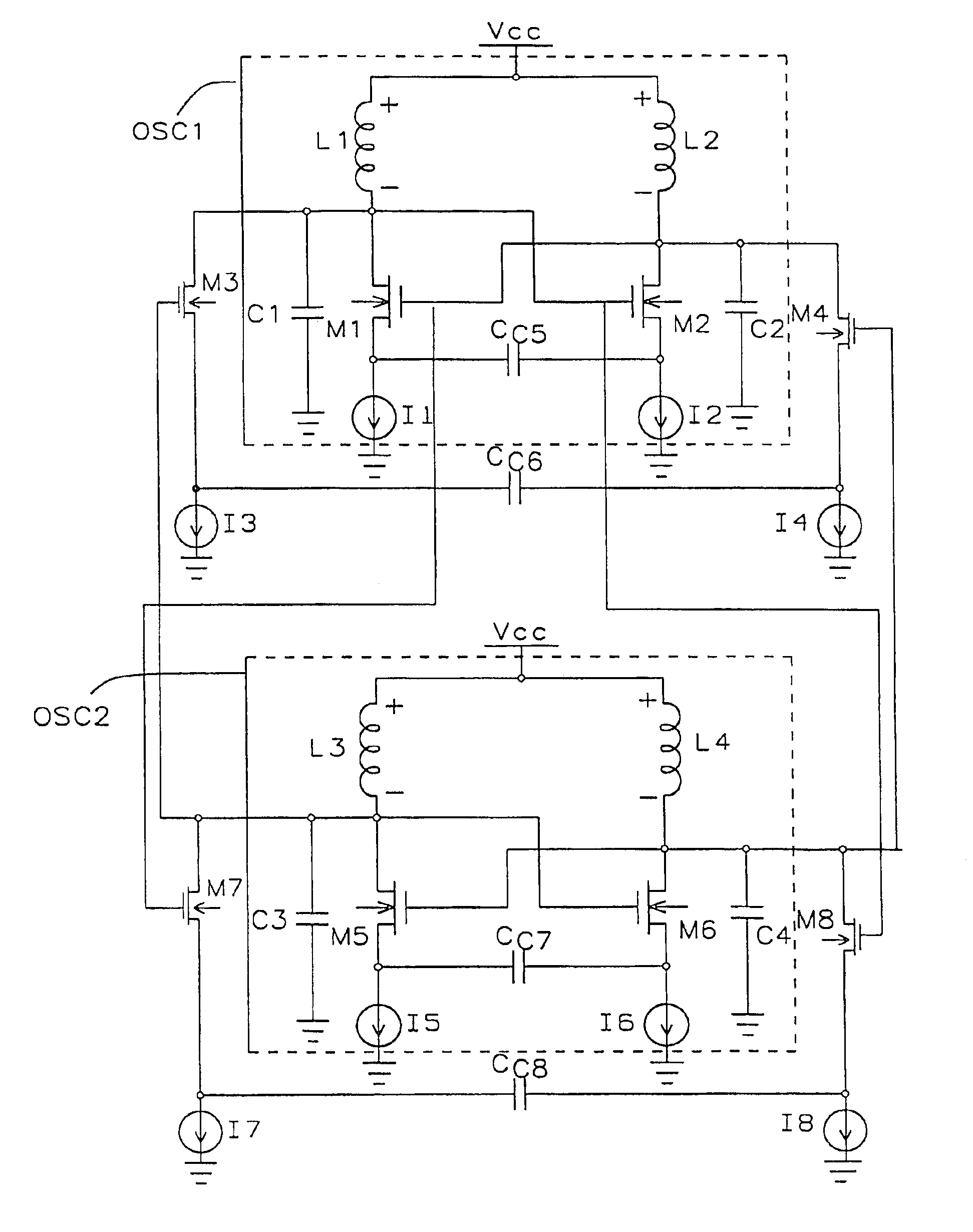 Low phase noise MOS LC oscillator