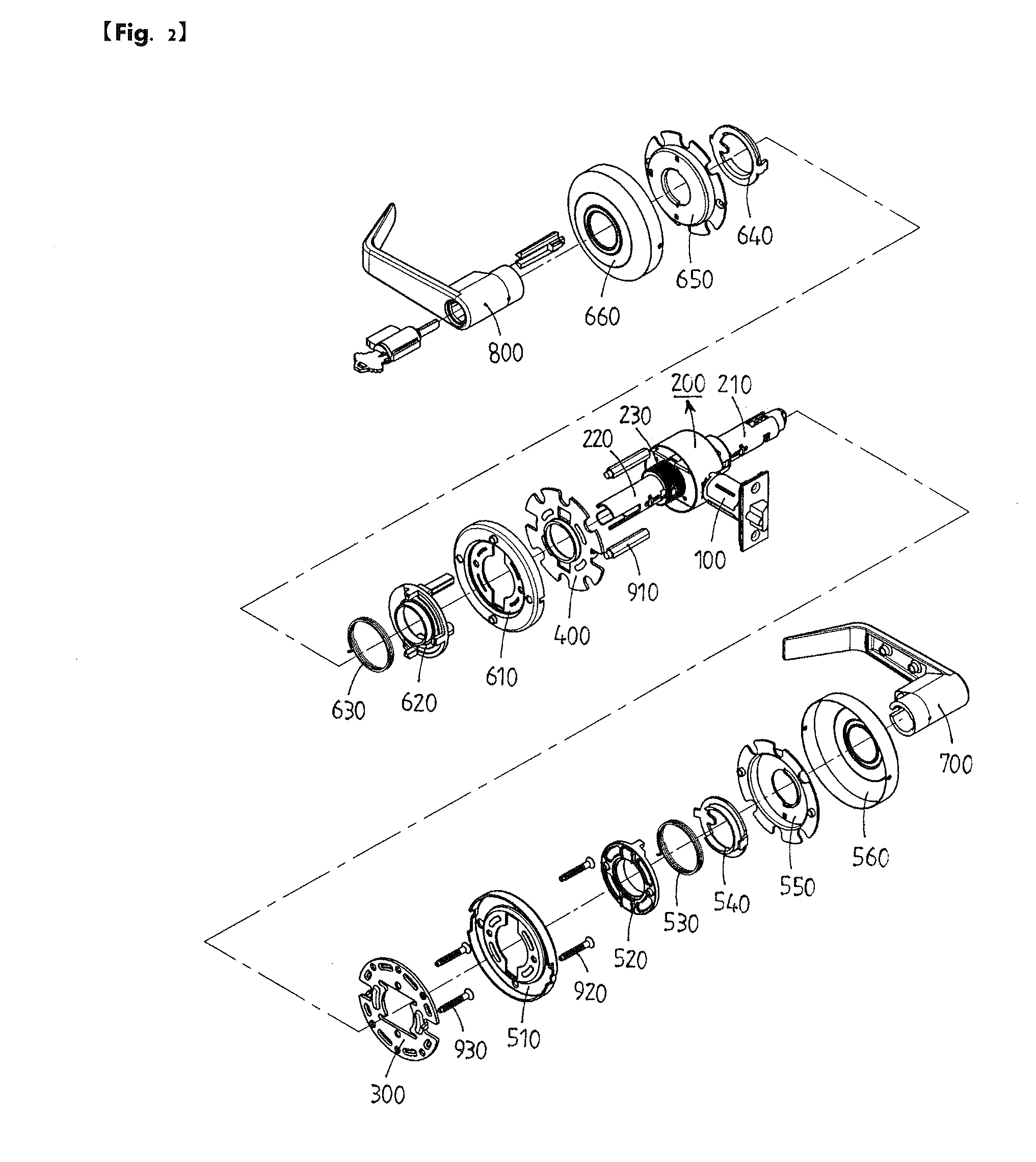 Cylindrical lever lock