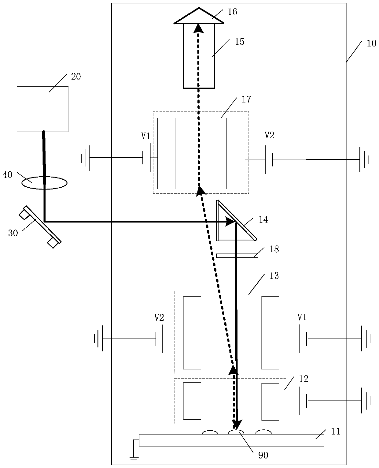 Matrix-assisted laser desorption ionization time-of-flight mass spectrometer and sample detection method