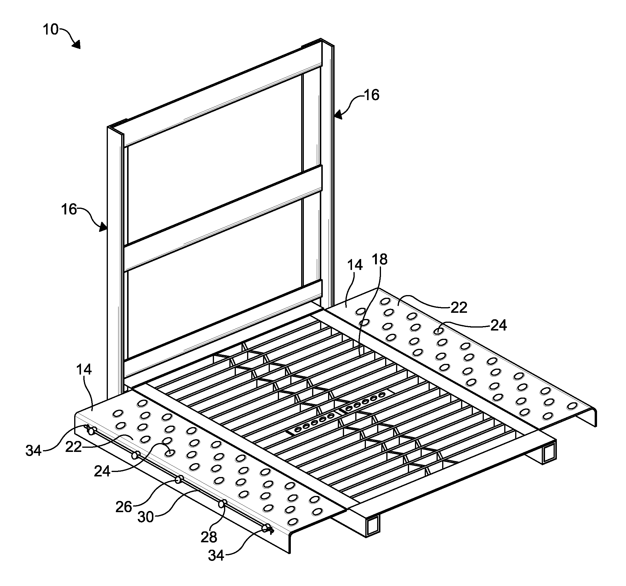 Expandable Stowable Platform for Unloading Trucks