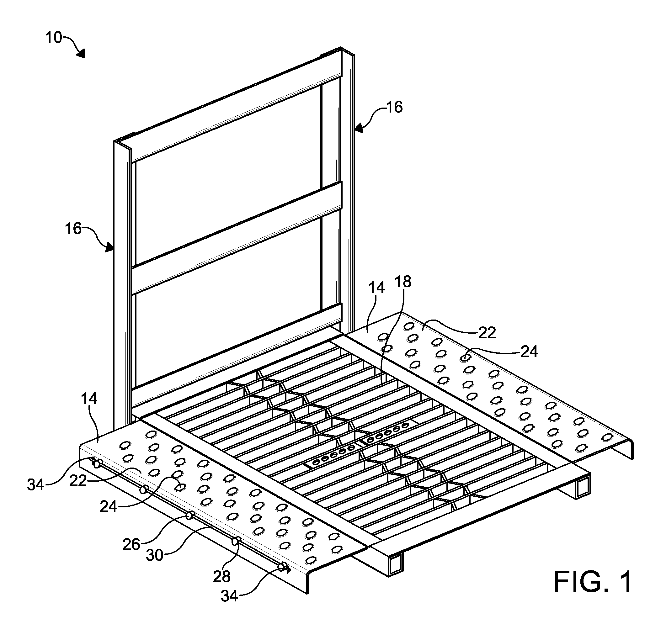 Expandable Stowable Platform for Unloading Trucks