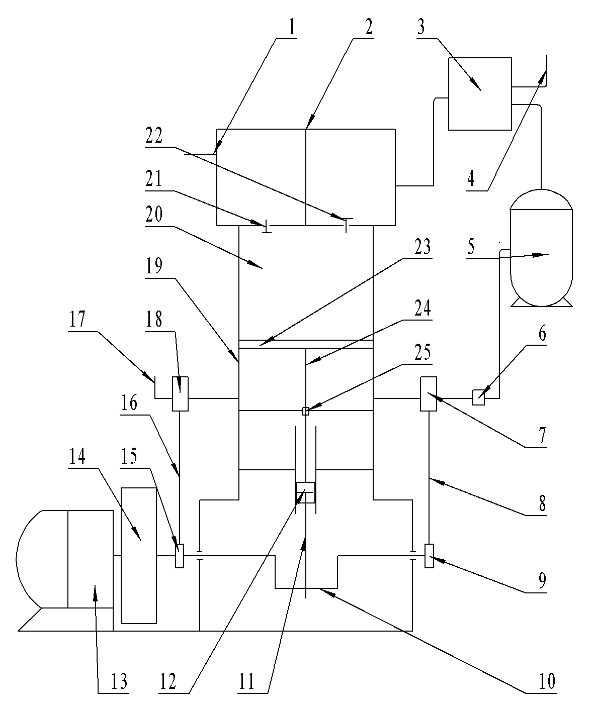 Separation method for carbon monoxide in smelting furnace gas