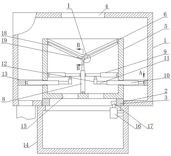 A material sorting device used in the production of artificial boards