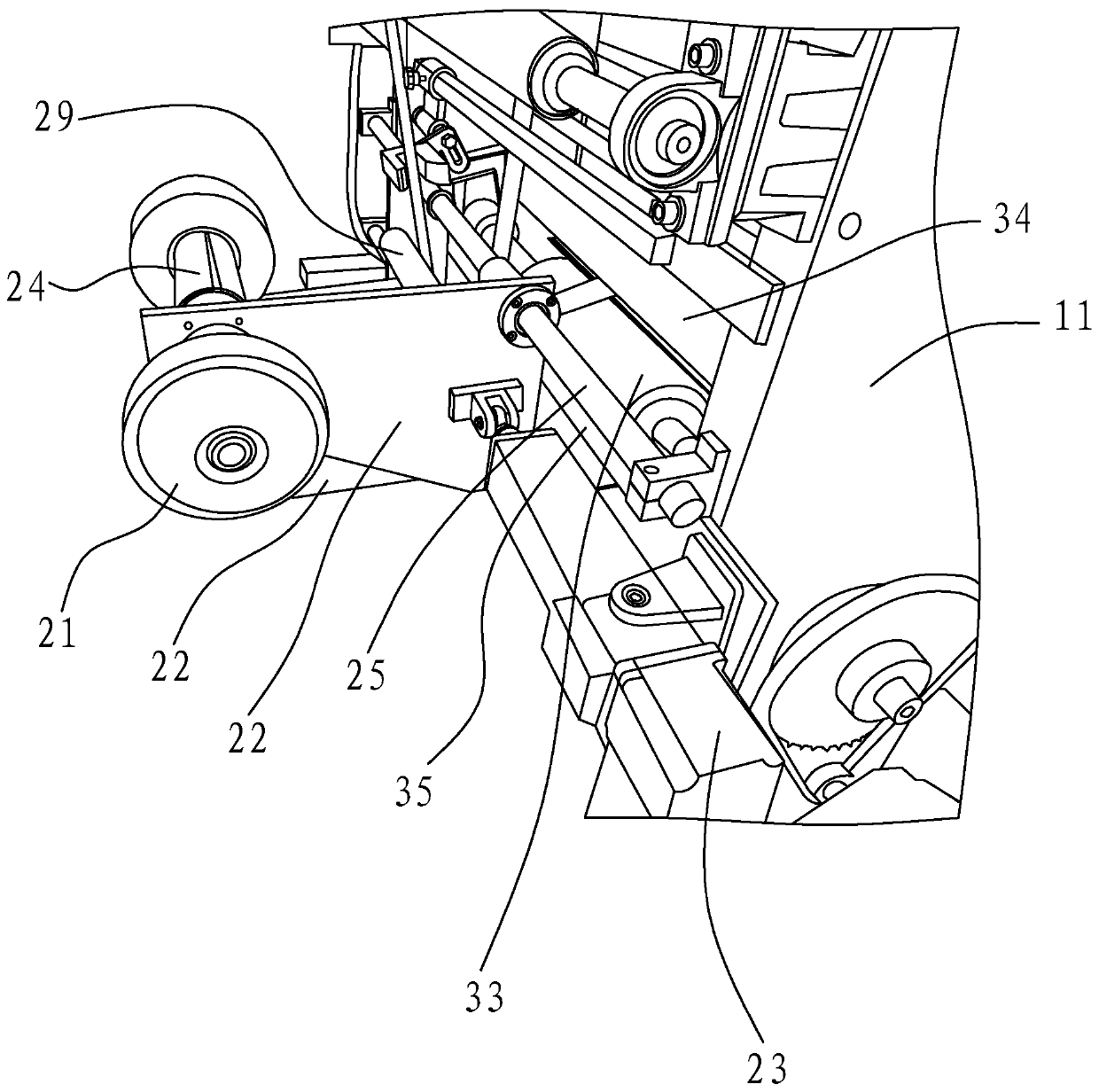 Automatic wiredrawing film compounding machine for clothing packaging bag