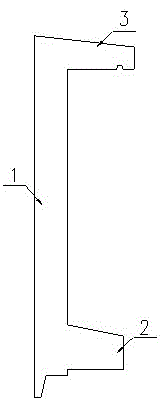 Precast concrete parapet wall component and connecting structure thereof