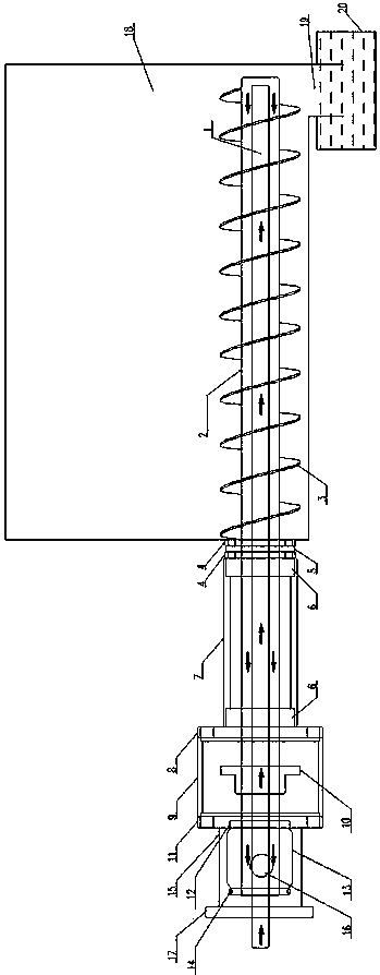 A water-cooled biomass boiler anti-coking device