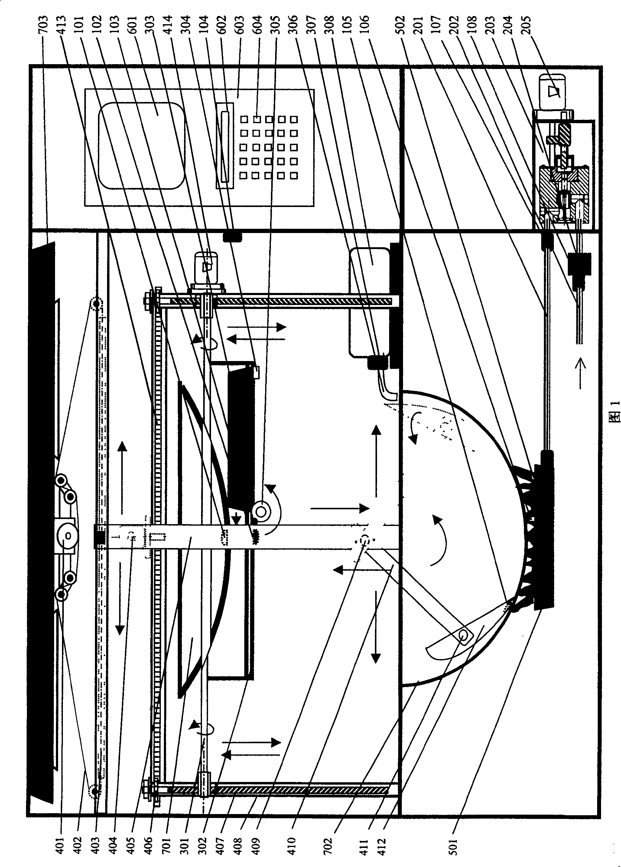 Automatic cooking machine and cooking gas regulating system