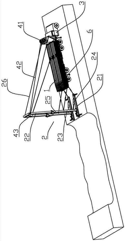 Gravity self-balance type emergency rehabilitation rapid self-erection bridge