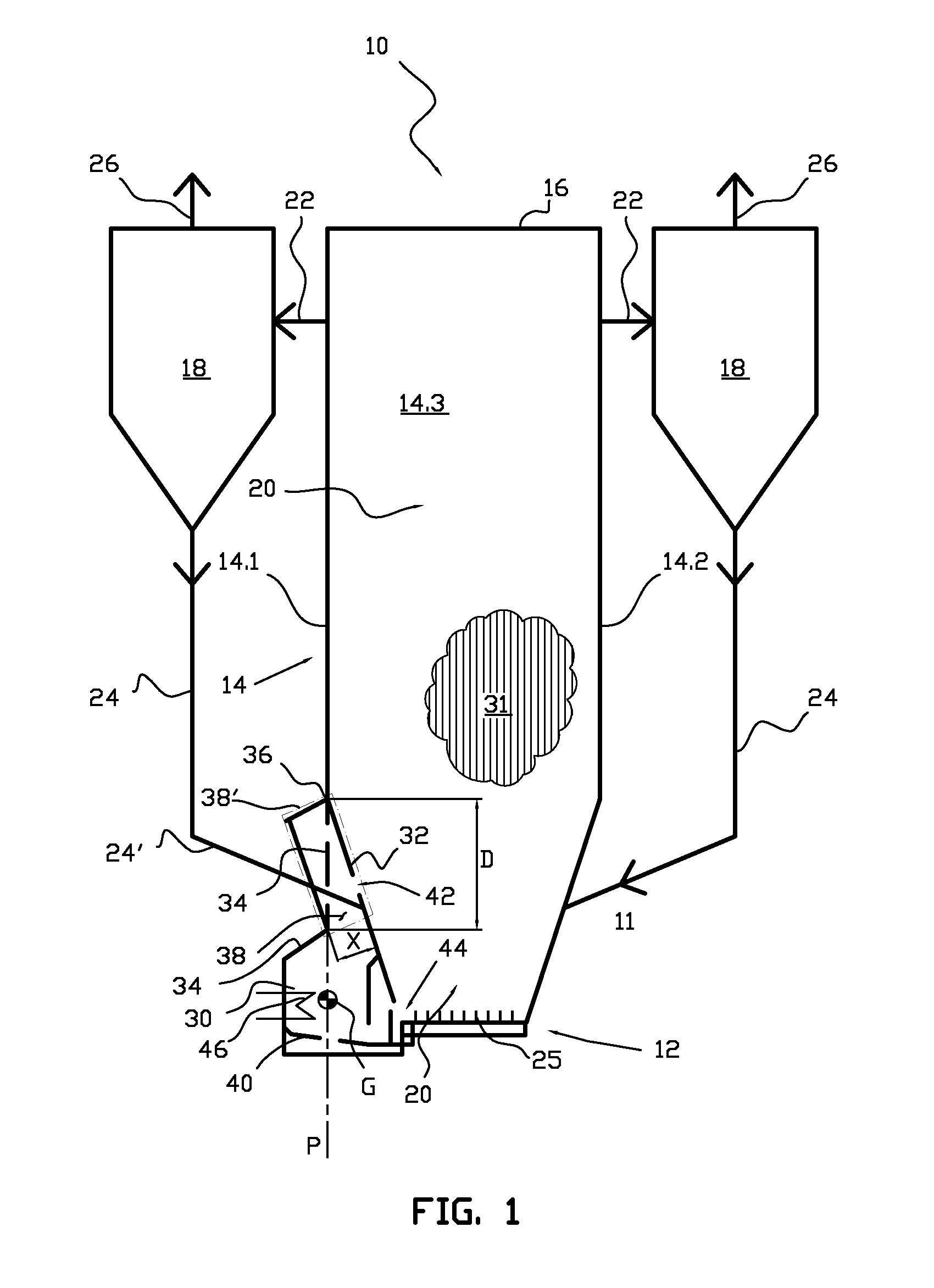 Fluidized bed reactor arrangement