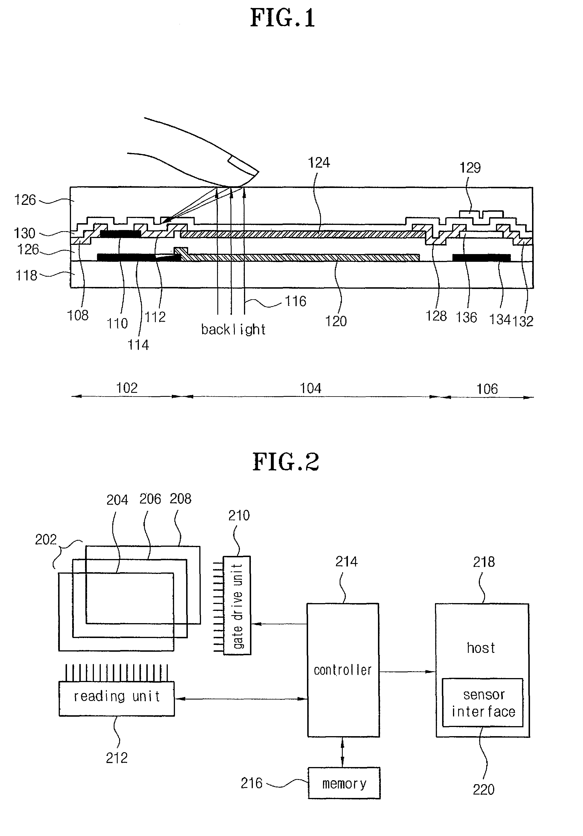 Liquid crystal display device performing both image display mode and fingerprint recognition mode