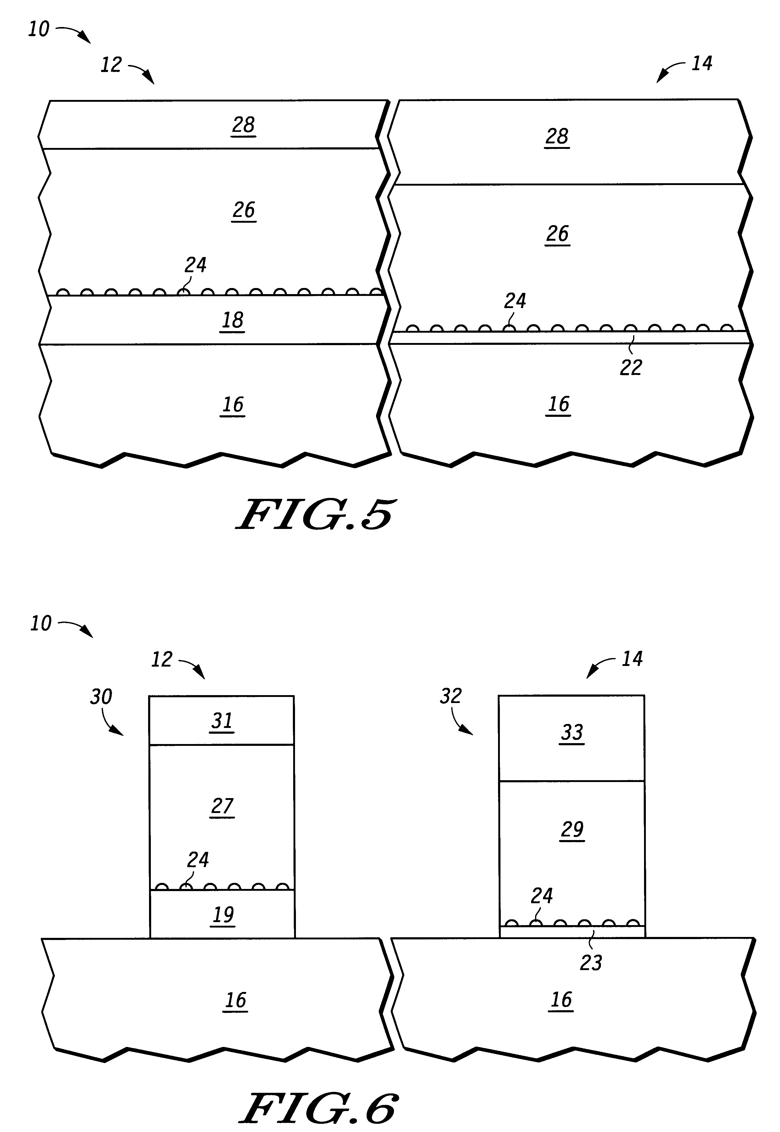 Integration of two memory types on the same integrated circuit