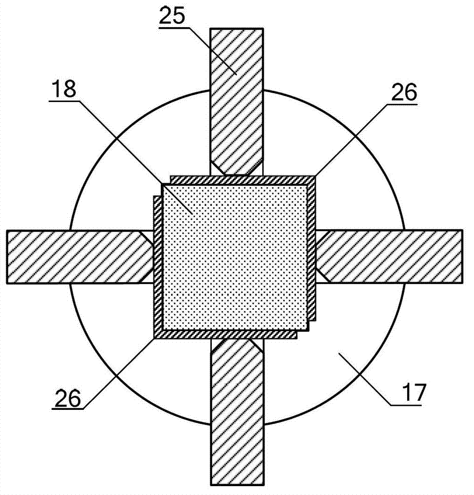 Rotary shear failure performance determination test device of asphalt mixture