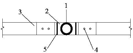 Bamboo latticed shell hollow sphere connecting joint welded with steel insertion sheets and installing method