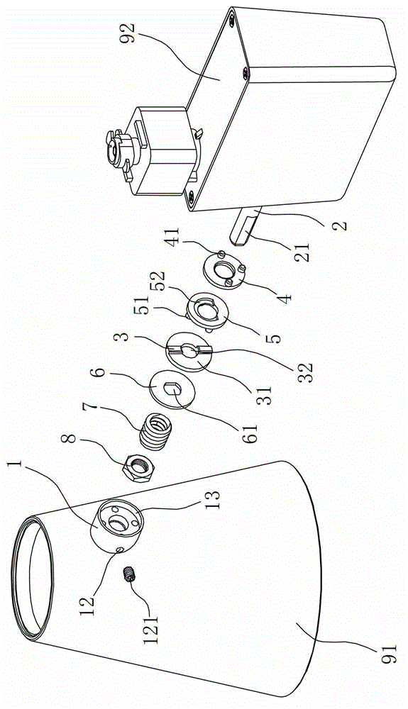 Rotating structure of lamp holder of track lamp