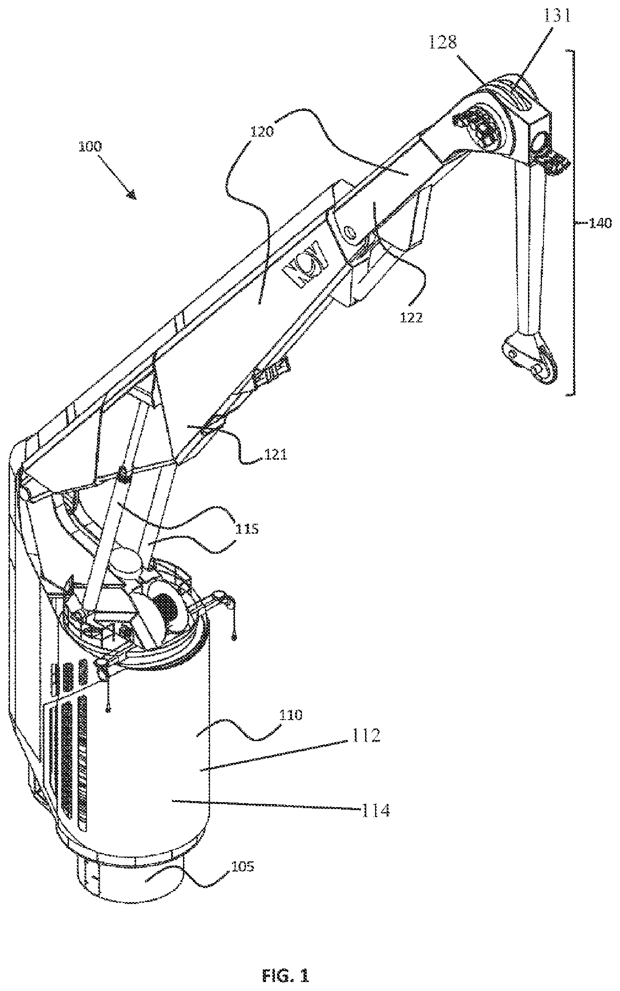 Method of upgrading a knuckle-boom crane and a heave-compensating crane