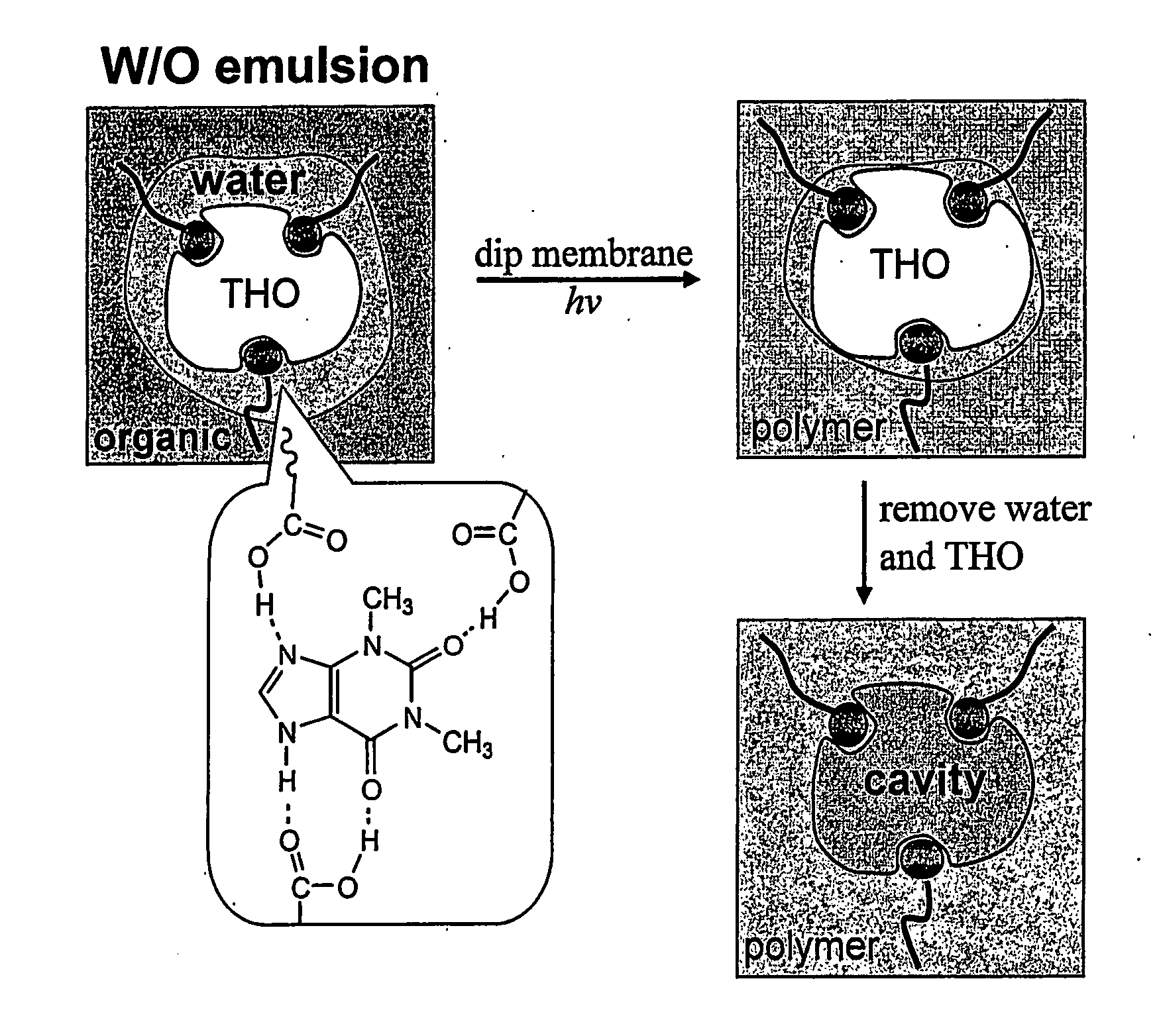 Imprinting a substrate for separation of a target molecule from a fluid medium