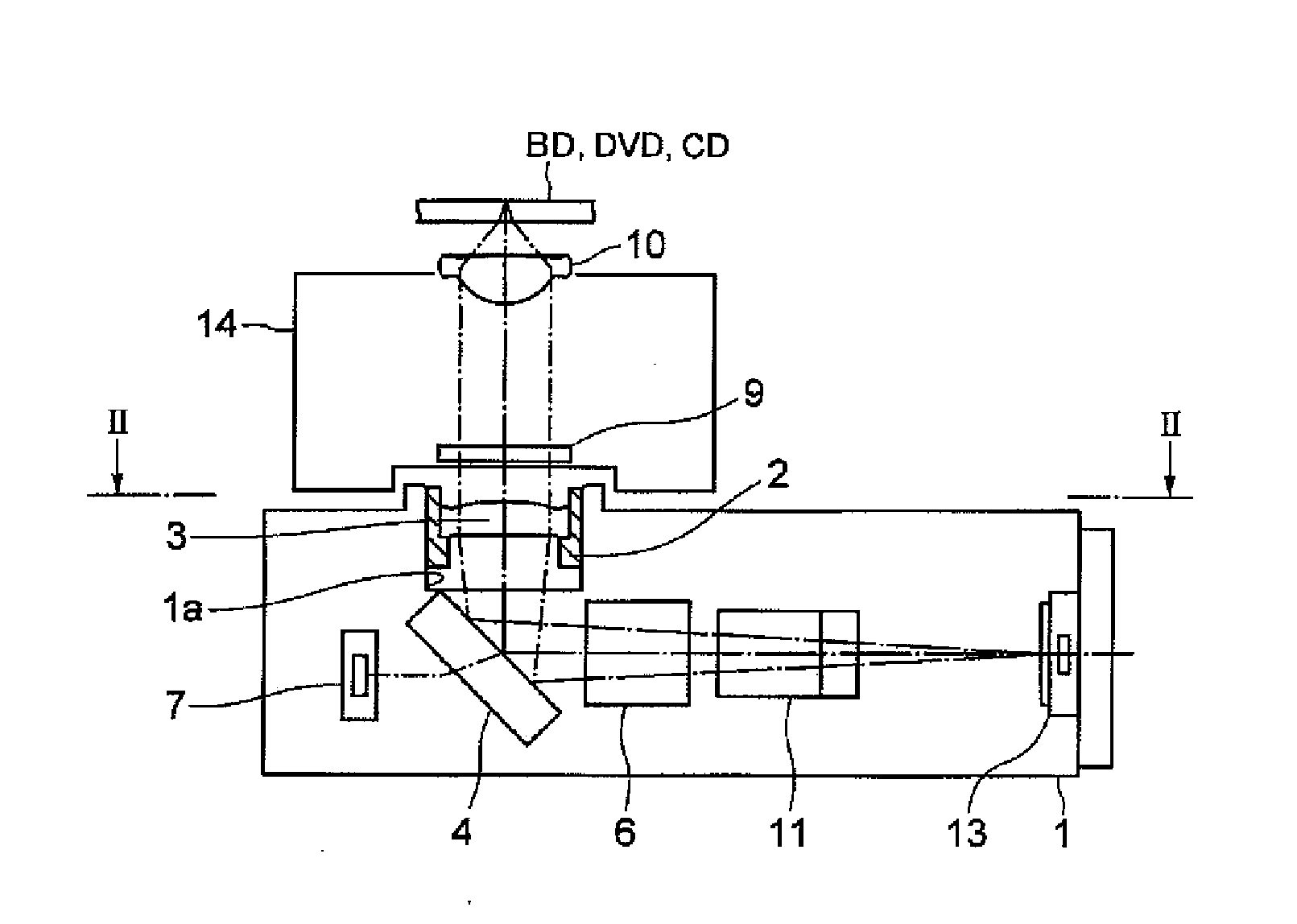 Objective Lens for Optical Pickup Apparatus, and Optical Pickup Apparatus