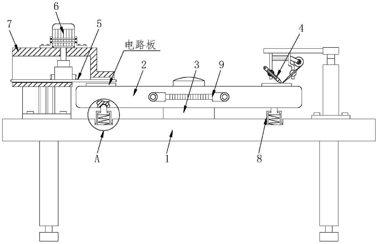 Location-welding all-in-one machine for electrical apparatus element pins of assembled circuit board