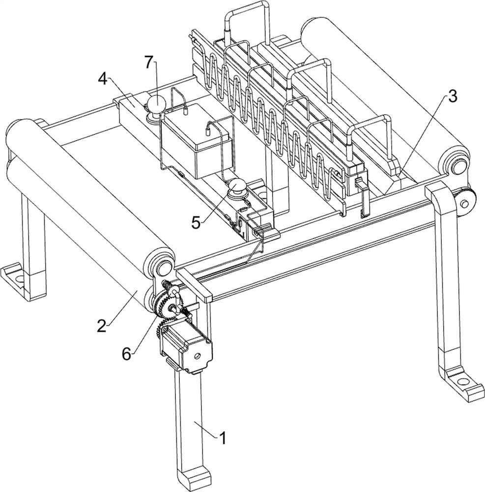 Textile conveying cooling alarm device