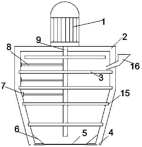 Agricultural organic fertilizer crushing and mixing device