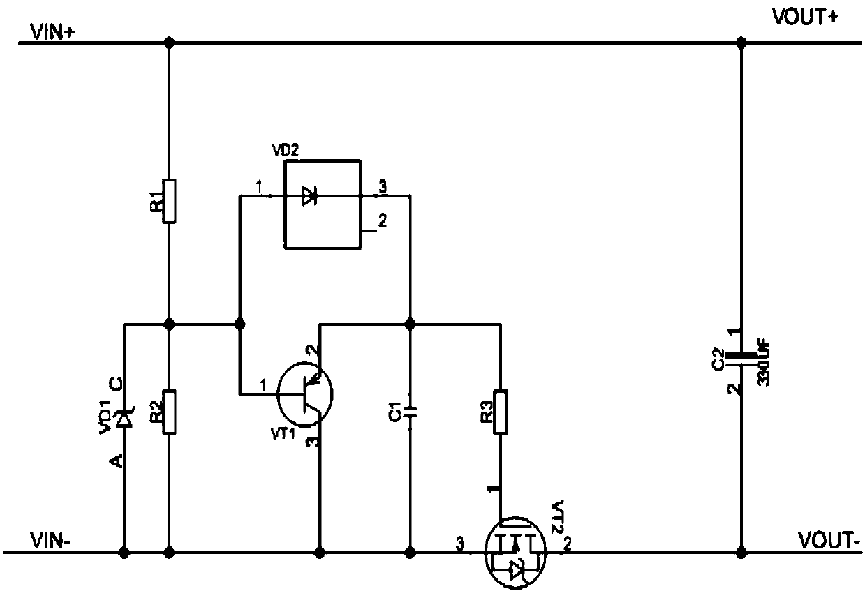 Slow-starting circuit, power panel provided with slow-starting circuit, and service single board provided with slow-starting circuit