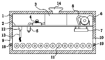 Wear-resistant guide rail quick paint spraying device