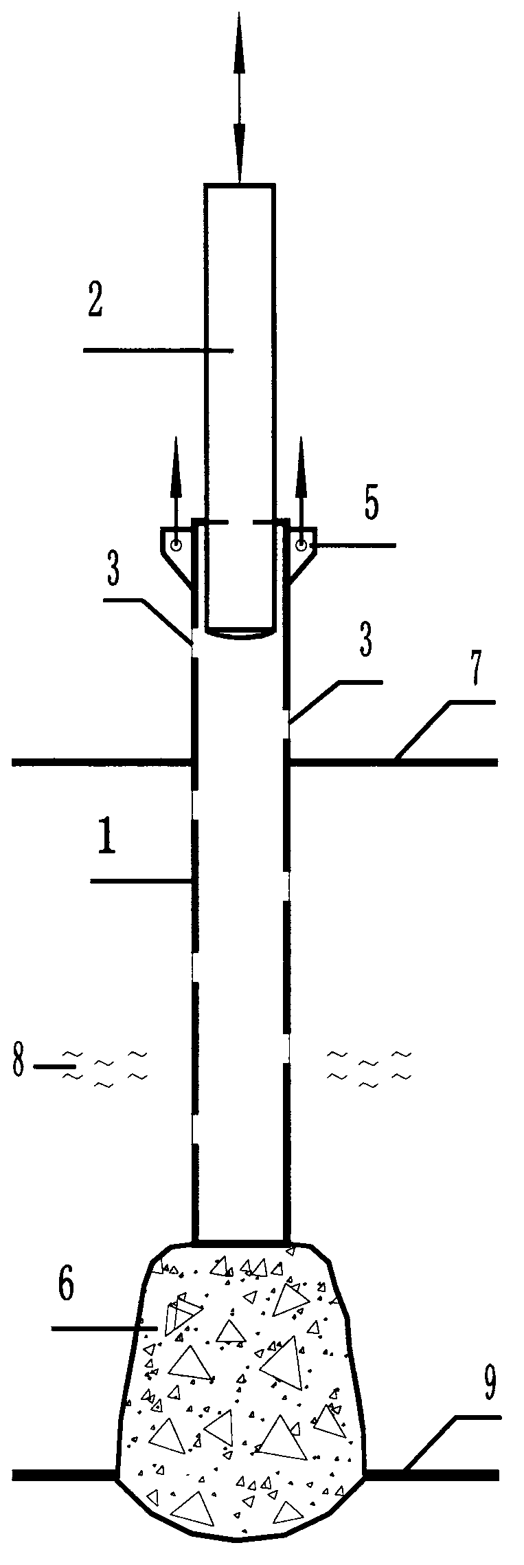 Construction method for composite foundation on soft soil stratum