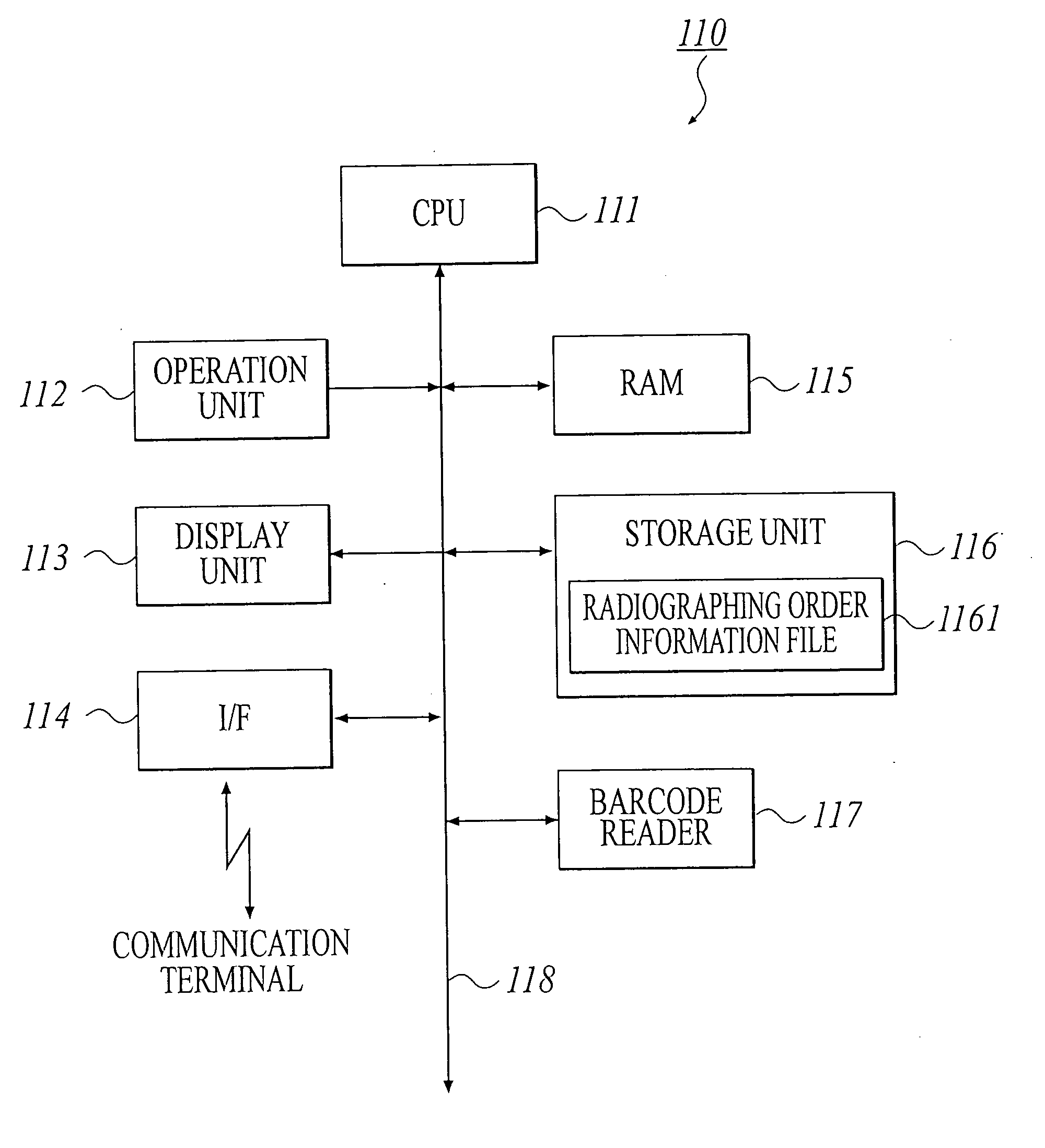 Medical image radiographing system, medical image management method and portable terminal