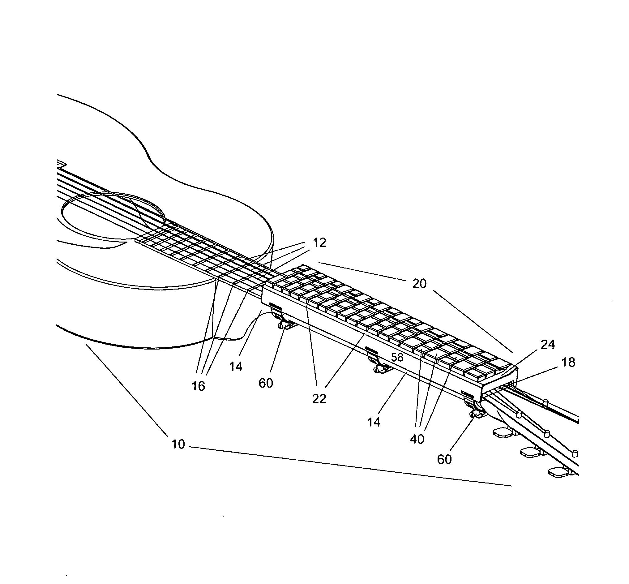 Stringed instrument keyboard