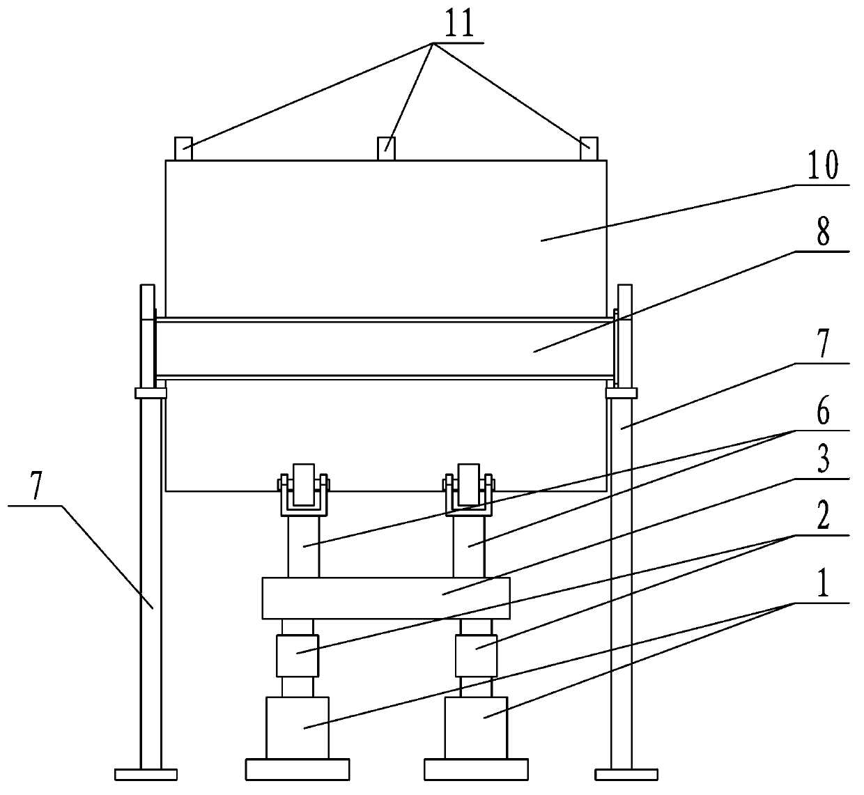 System and method for testing barycenter of road roller steel wheel and vibration amplitude uniformity of road roller steel wheel