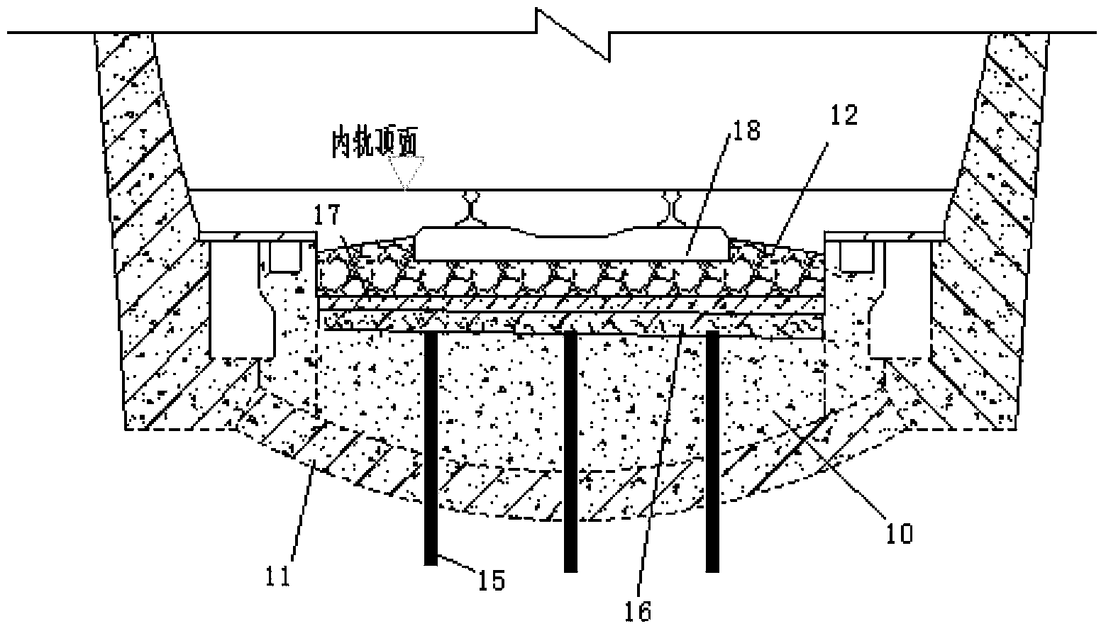 Railway tunnel bottom defect treatment technology based on assembly type beam slab pile