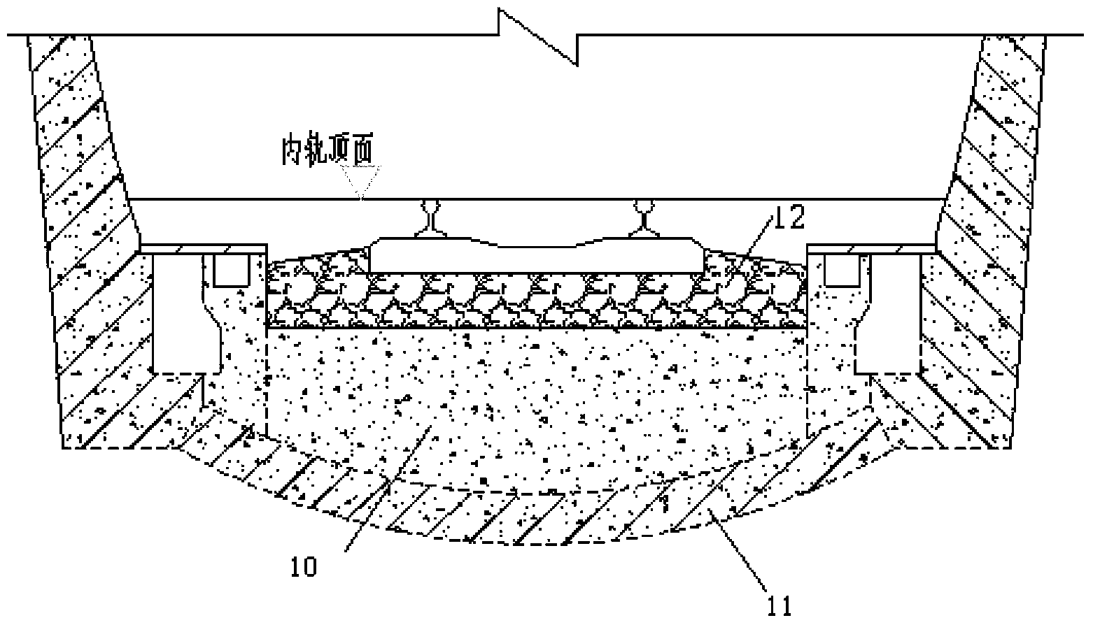 Railway tunnel bottom defect treatment technology based on assembly type beam slab pile