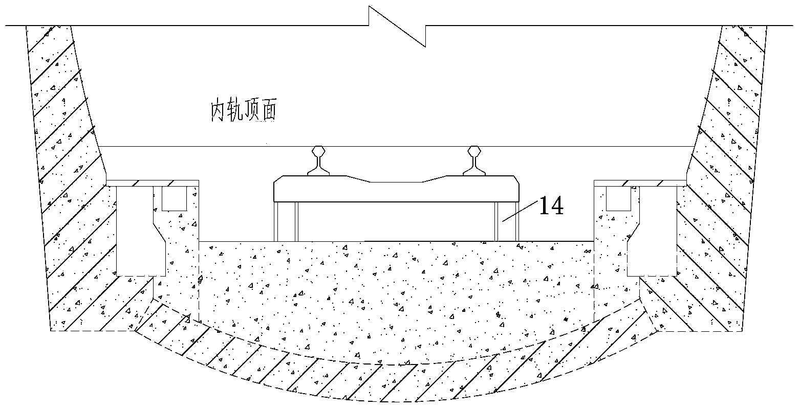 Railway tunnel bottom defect treatment technology based on assembly type beam slab pile