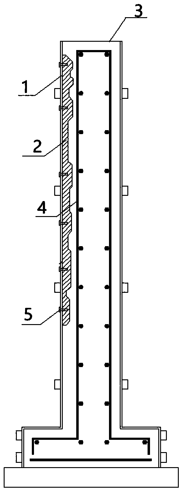 Manufacturing method of concrete relief wall