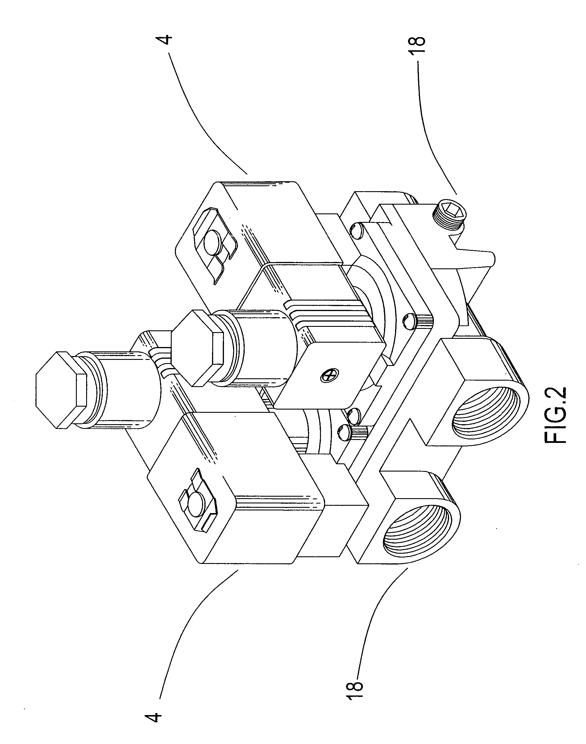 Electromagnetic valve assembly for controlling airbag