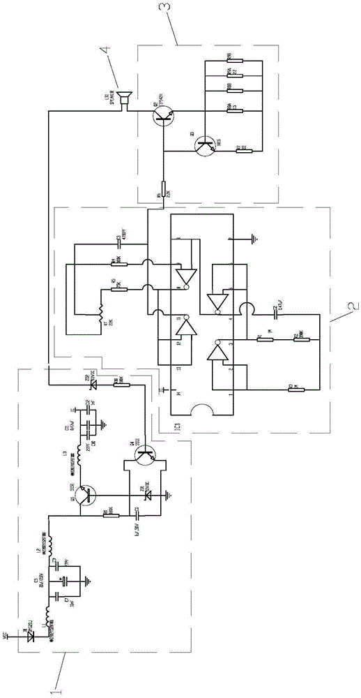 Waterproof vehicle audio alarm device having self protection circuit