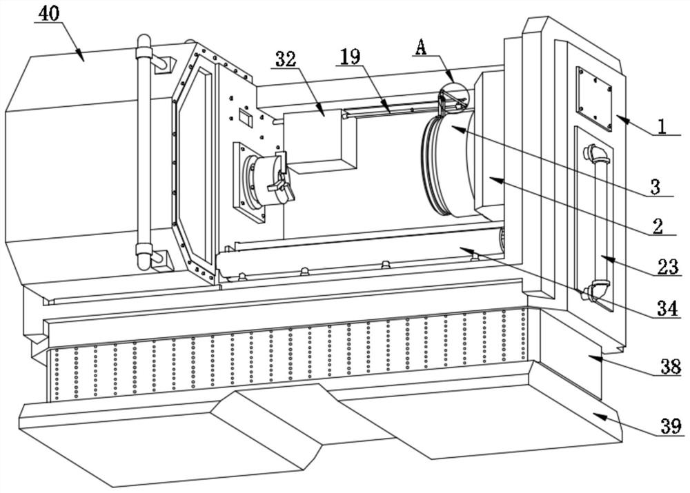 High-temperature sputtering prevention protection device for numerical control machine tool and use method of high-temperature sputtering prevention protection device